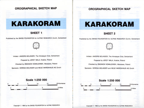 Karakoram: Orographical Sketch Map (Sheet 1 & 2)