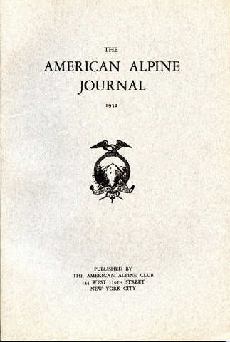 1932 - American Alpine Journal