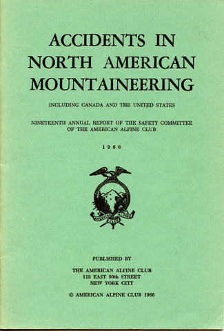 1966 Accidents in North American Mountaineering