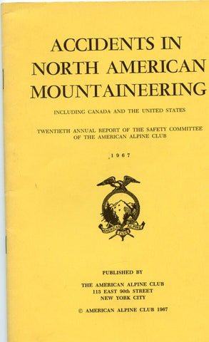 1967 Accidents in North American Mountaineering