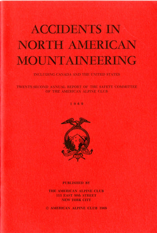 1969 Accidents in North American Mountaineering
