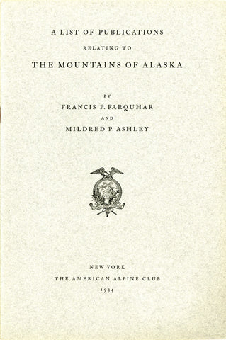 List of Publications Relating to the Mountains of Alaska