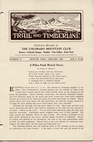 January 1925 - Trail & Timberline - Pikes Peak, AdAmAn, New Year's