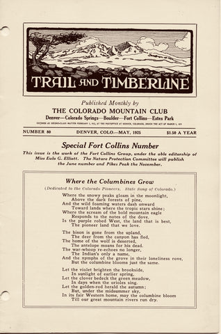 May 1925 - Trail & Timberline - Special Fort Collins Number