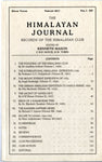 The Himalayan Journal (Various Issues)