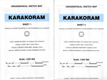 Karakoram: Orographical Sketch Map (Sheet 1 & 2)