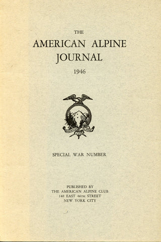 Special War Issue: 1946 - American Alpine Journal