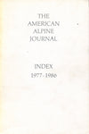 American Alpine Journal Index - Vol. XXI-XXVIII, Nos. 51-60 (1977 & 1986)