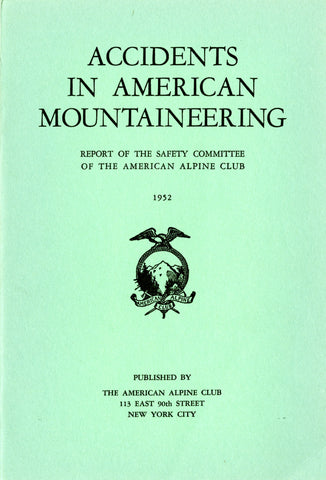 1952 Accidents in North American Mountaineering
