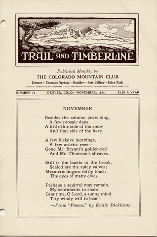 November 1924 - Trail & Timberline - Ascent of Monte Rosa, Hobnails, etc.